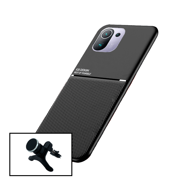 Kit Capa Magnetic Lux + Suporte Magnético de Carro Reforçado para Xiaomi Mi 11 Pro