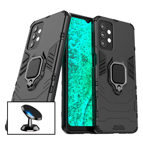 Kit Suporte Magnético de Carro + Capa 3X1 Military Defender para Samsung Galaxy A72