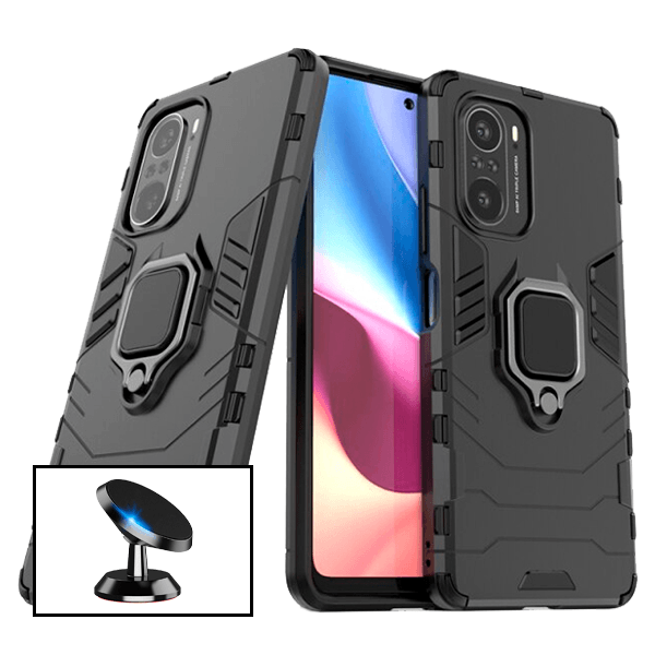 Kit Suporte Magnético de Carro + Capa 3X1 Military Defender para Xiaomi Mi 11i