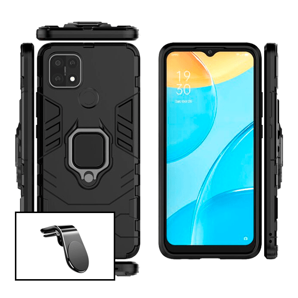Kit Suporte Magnético L Safe Driving Carro + Capa 3X1 Military Defender para Realme 7i