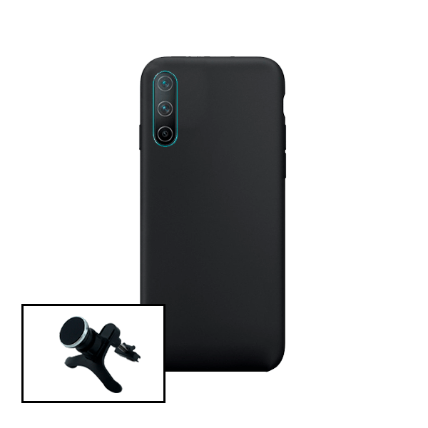 Kit Suporte Magnético Reforçado de Carro + Capa Silicone Líquido para OnePlus Nord CE 5G
