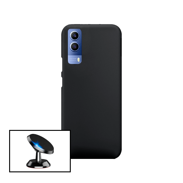 Kit Suporte Magnético de Carro + Capa Silicone Líquido para Vivo Y53s