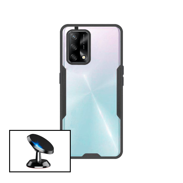 Kit Suporte Magnético de Carro + capa case 3X1 Clear Armor para Oppo A93 5G