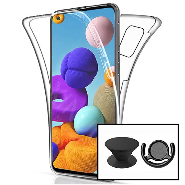 Kit Capa 3x1 360° Impact Protection + 1 GripHolder + 1 Suporte GripHolder Preto para Samsung Galaxy A12 Nacho