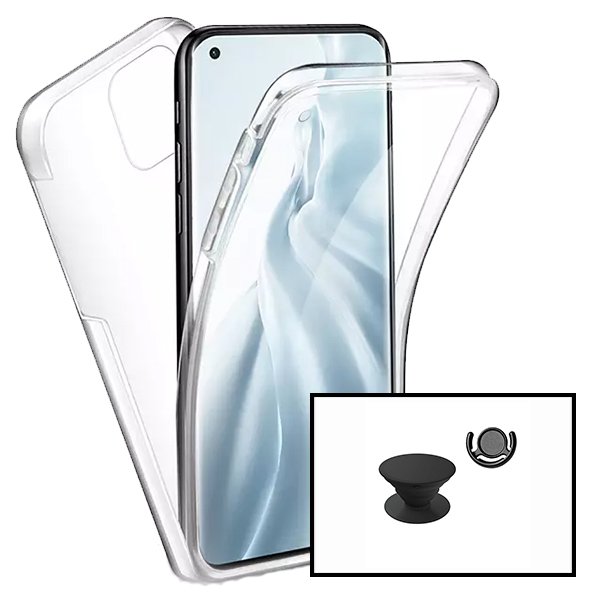 Kit Capa 3x1 360° Impact Protection + 1 GripHolder + 1 Suporte GripHolder Preto para Xiaomi Mi 11 Lite 5G NE