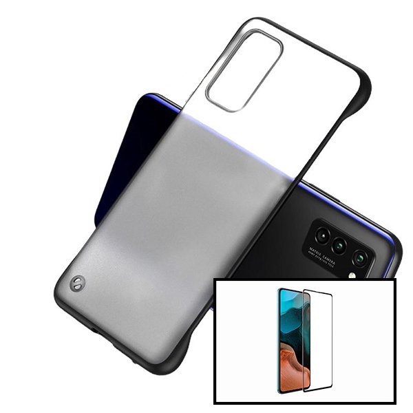Kit Vidro Premium Full Cover + Capa Invisible Bumper para Xiaomi Mi 10 Youth 5G