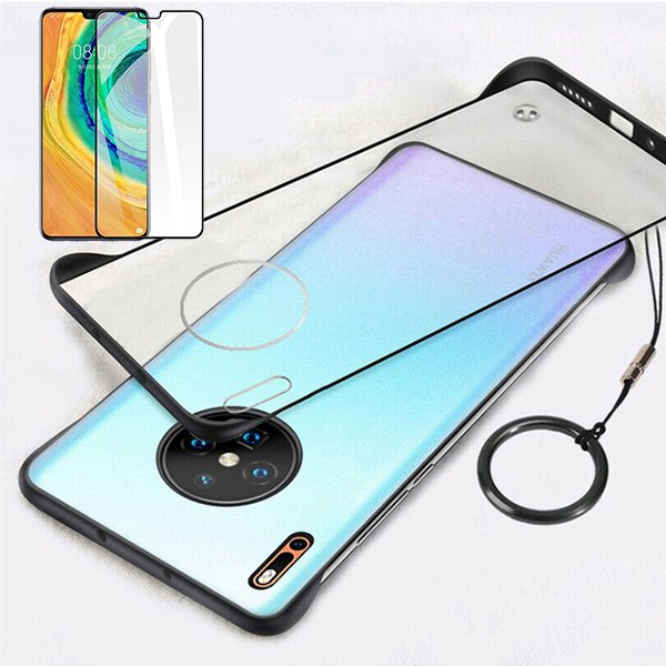 Kit Vidro Premium Full Cover + Capa Invisible Bumper para Huawei Mate 30 Pro 5G