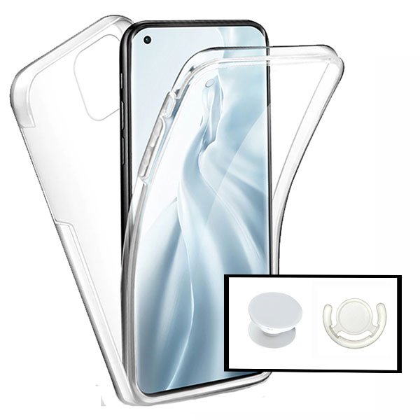 Kit Capa 3x1 360° Impact Protection + 1 GripHolder + 1 Suporte GripHolder Branco para Xiaomi Redmi Note 9T 5G