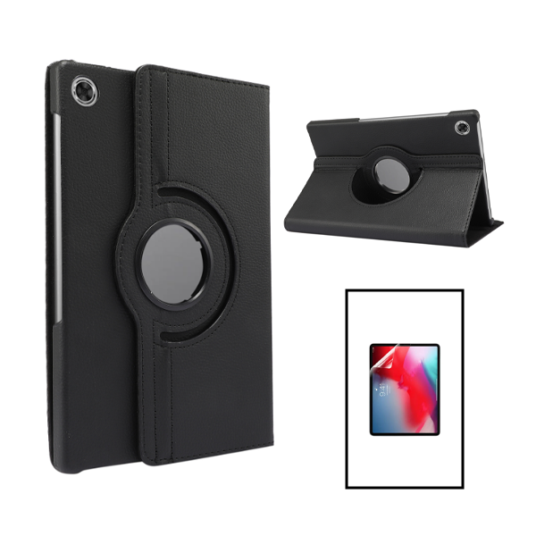 Kit Capa 360 Rotation Anti-Impact Protection + Película Hydrogel Full Cover Frente para Lenovo Tab M10 (Gen 3) - Preto