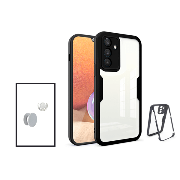 Kit Película de Camara Traseira + Vidro Premium Full Cover para Samsung Galaxy S24 5G - Transparente/Preto
