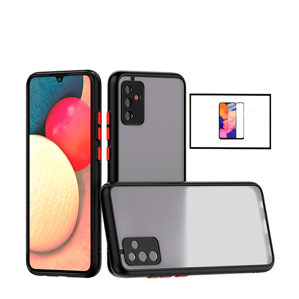 Kit Capa Anti Choque Camera Protection + Película 5D Full Cover para Samsung Galaxy A13 - Preto