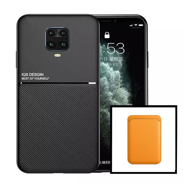 Kit Capa Magnetic Lux + Magnetic Wallet Laranja para Xiaomi Redmi Note 10 Lite