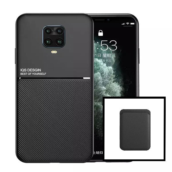 Kit Capa Magnetic Lux + Magnetic Wallet Preto para Xiaomi Redmi Note 10 Lite