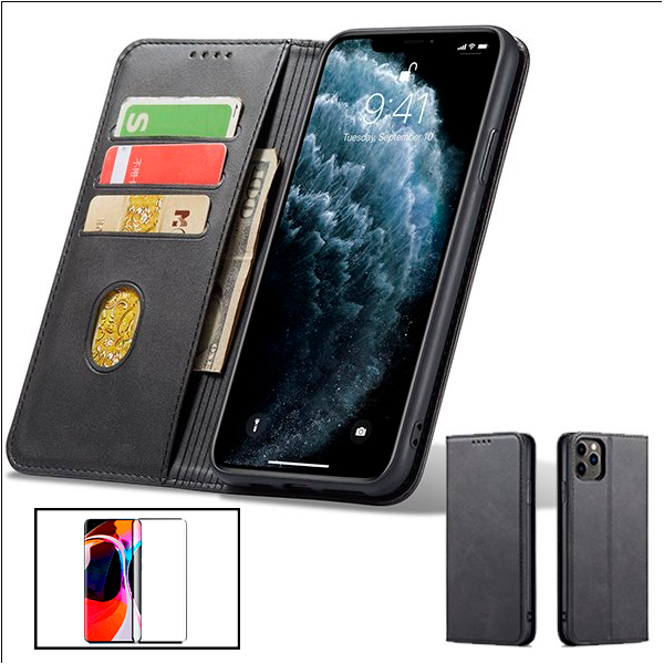 Kit Capa MagneticFlipWallet + Vidro Premium Full Cover para Xiaomi 11T