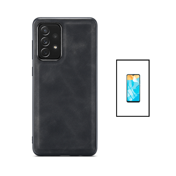 Kit Capa MagneticLeather + Película de Hydrogel para Samsung Galaxy A13 - Preta