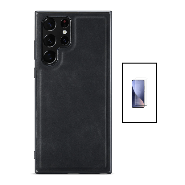 Kit Suporte Magnético L Safe Driving Carro + Capa Silicone Líquido para Samsung Galaxy A55 5G - Preto