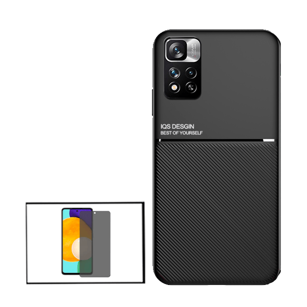 Kit Capa Magnetic Lux + Anti-Spy 5D Full Cover para Xiaomi 11i HyperCharge
