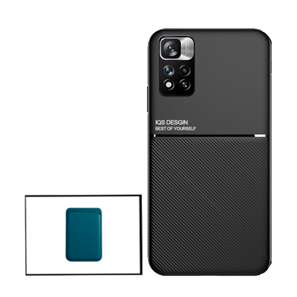 Kit Capa Magnetic Lux + Magnetic Wallet Azul para Xiaomi Redmi Note 11 Pro+