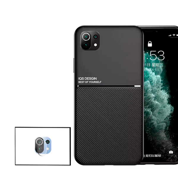 Kit Capa Magnetic Lux + Película Câmara Traseira para Xiaomi Mi 11 Lite