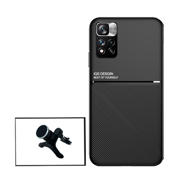 Kit Capa Magnetic Lux + Suporte Magnético de Carro Reforçado para Xiaomi Redmi Note 11 Pro+