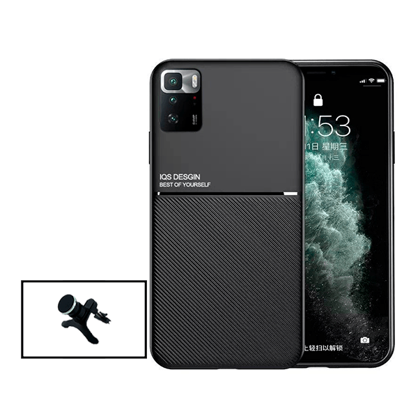 Kit Capa Magnetic Lux + Suporte Magnético de Carro Reforçado para Xiaomi Poco X3 GT