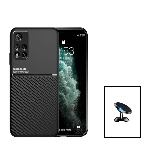 Kit Capa Magnetic Lux + Suporte Magnético de Carro para Xiaomi Redmi Note 11 Pro - Preto