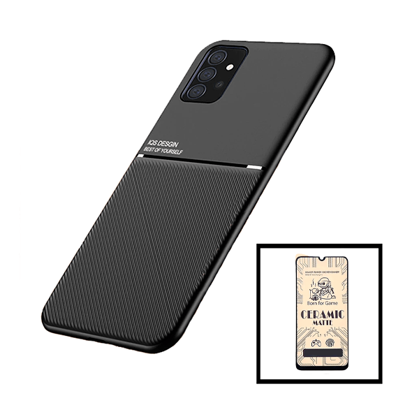 Kit Capa Magnetic Lux + Película CeramicGlass Curved para Samsung Galaxy A32 4G