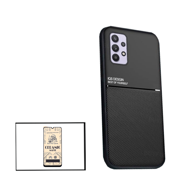 Kit Capa Magnetic Lux + Película CeramicGlass Curved para Samsung Galaxy M32 5G