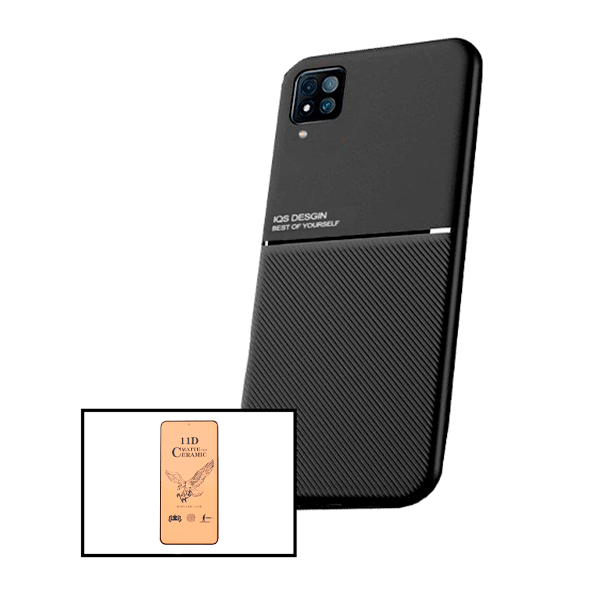 Kit Capa Magnetic Lux + Película CeramicGlass Curved para Samsung Galaxy F22