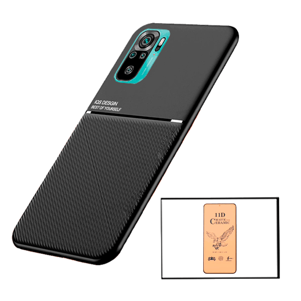 Kit Capa Magnetic Lux + Película CeramicGlass Curved para Xiaomi Redmi Note 10s