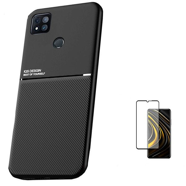 Kit Capa Magnetic Lux + 5D Full Cover para Xiaomi Redmi 9 Activ