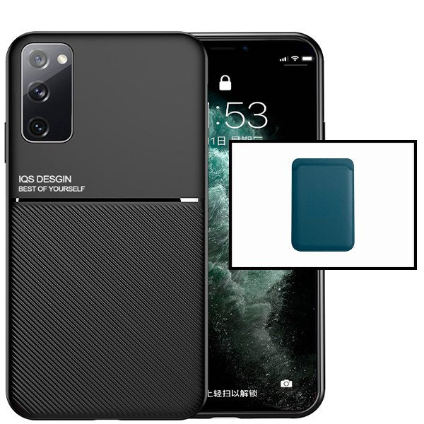 Kit Capa Magnetic Lux + Magnetic Wallet Azul para Samsung Galaxy S20 FE