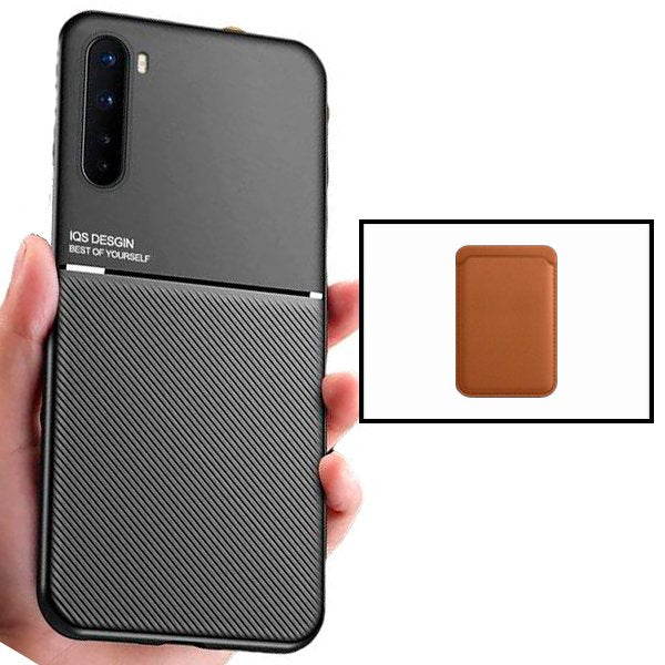 Kit Capa Magnetic Lux + Magnetic Wallet Castanho para Realme X3 Zoom