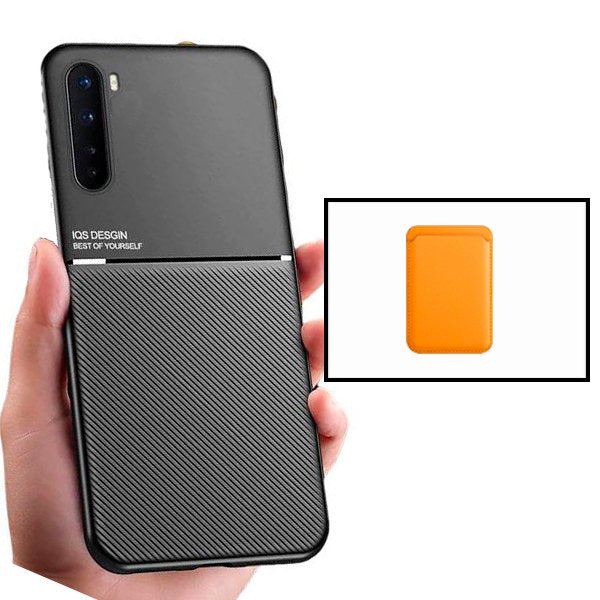 Kit Capa Magnetic Lux + Magnetic Wallet Laranja para Realme X3 Zoom