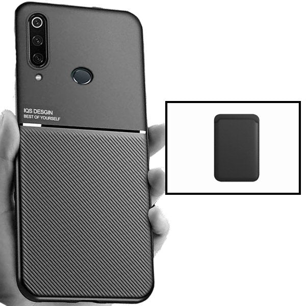 Kit Capa Magnetic Lux + Magnetic Wallet Preto para Huawei P30 Lite
