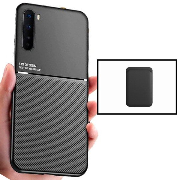Kit Capa Magnetic Lux + Magnetic Wallet Preto para Realme 6 Pro