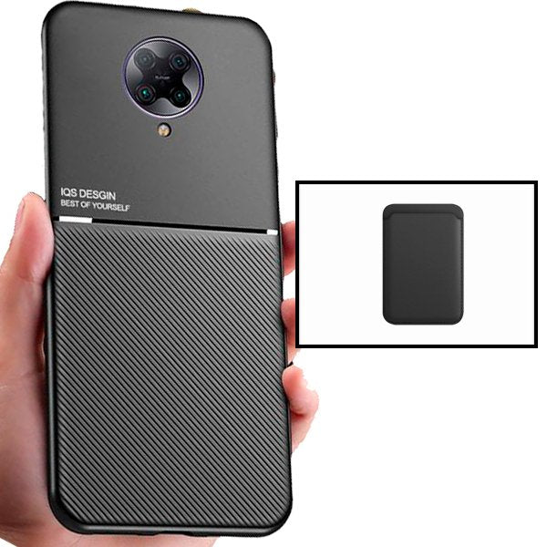 Kit Capa Magnetic Lux + Magnetic Wallet Preto para Xiaomi Redmi K30 Ultra