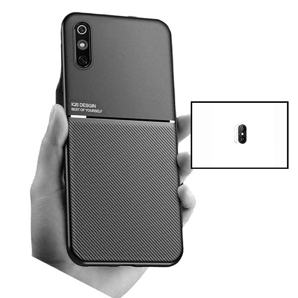 Kit Capa Magnetic Lux + Película Câmara Traseira para Xiaomi Redmi 9A Sport