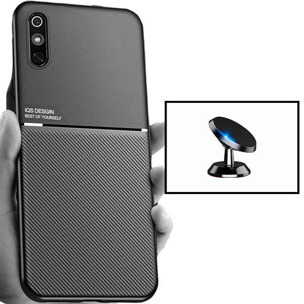 Kit Capa Magnetic Lux + Suporte Magnético de Carro para Xiaomi Redmi 9A Sport