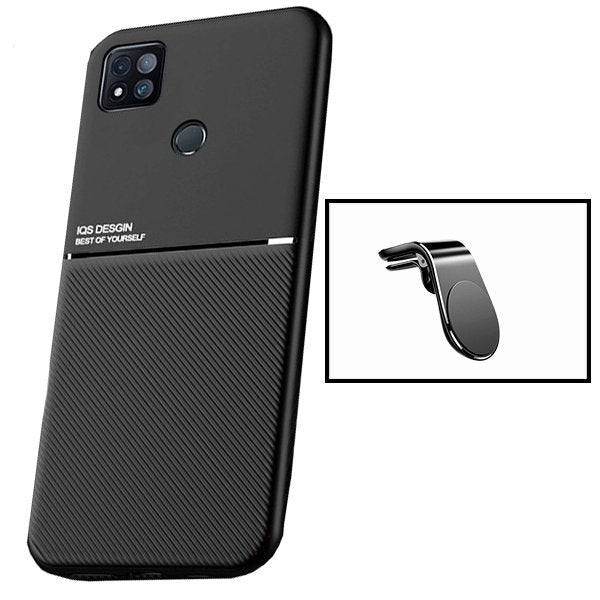 Kit Capa Magnetic Lux + Suporte Magnético L Safe Driving para Xiaomi Redmi 9 Activ