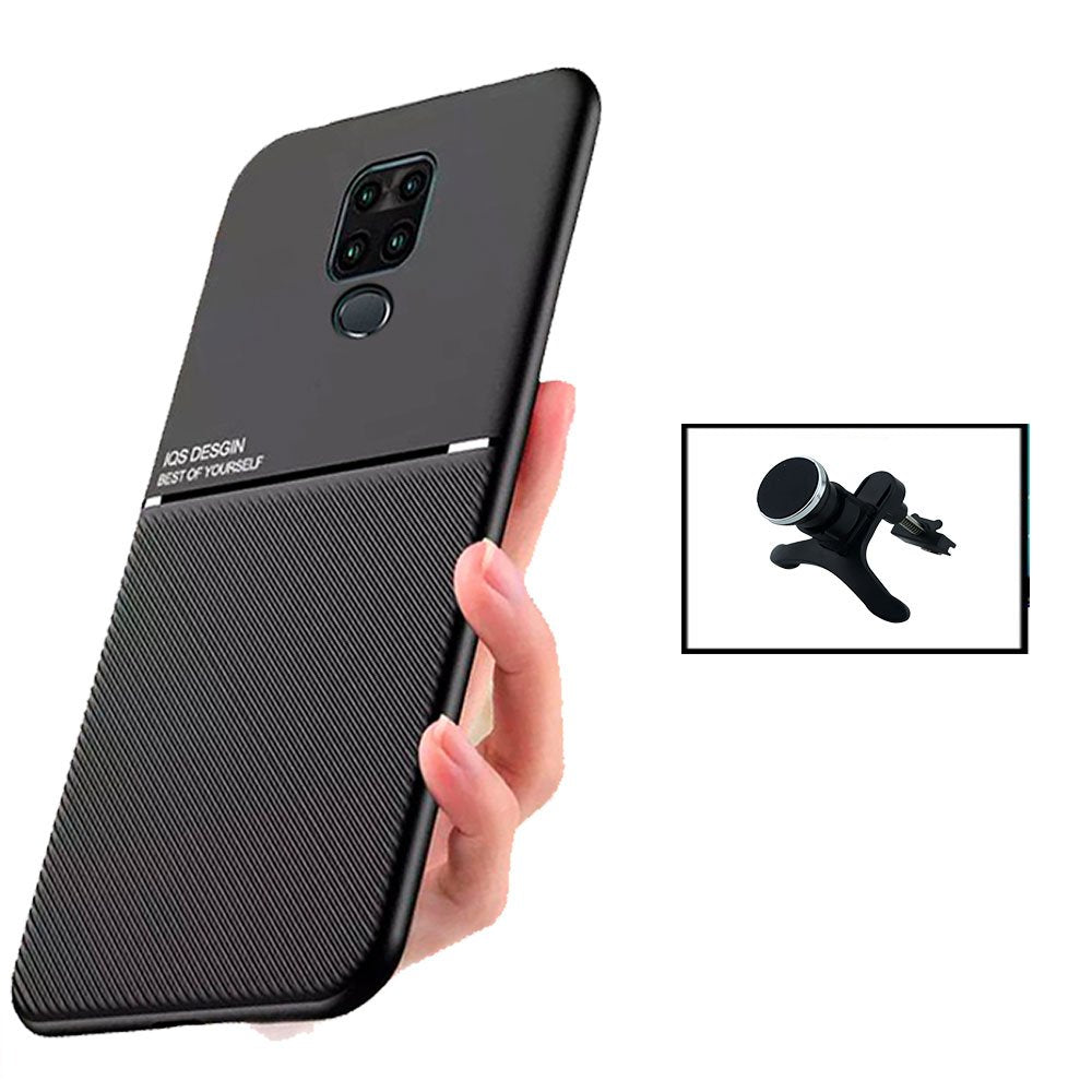 Kit Capa Magnetic Lux + Suporte Magnético de Carro Reforçado para Xiaomi Redmi Note 9 Pro