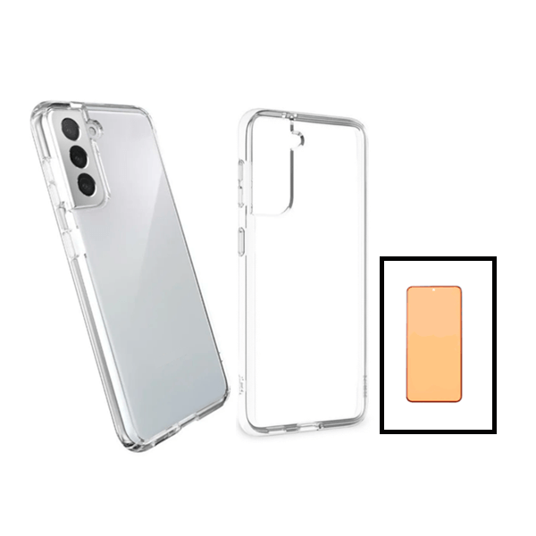 Kit Capa SuperProtect Anti-Shock + Película CeramicGlass para Samsung Galaxy S22+ Plus 5G - Transparente
