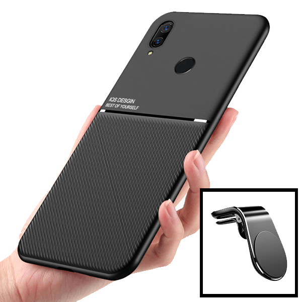 Kit Capa Magnetic Lux + Suporte Magnético L Safe Driving para Huawei P Smart Z