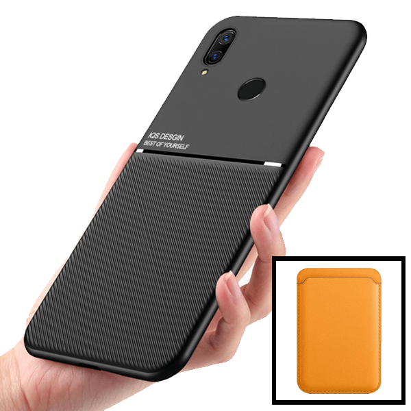 Kit Capa Magnetic Lux + Magnetic Wallet Laranja para Huawei P Smart Z