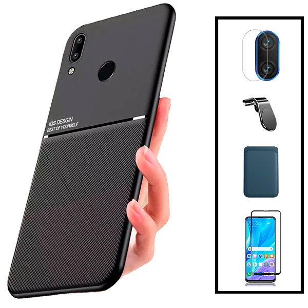 Kit Película Hydrogel Full Cover Frente + Capa Silicone Líquido + Suporte Magnético de Carro Reforçado para Xiaomi Poco F6 Pro - Preto