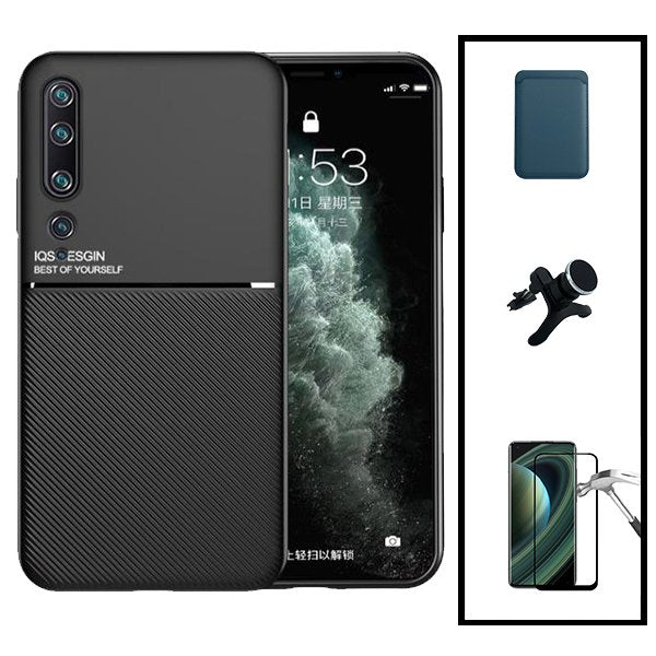 Kit Película Hydrogel Full Cover Frente + Capa Silicone Líquido para Oppo Reno12 FS 4G - Rosa