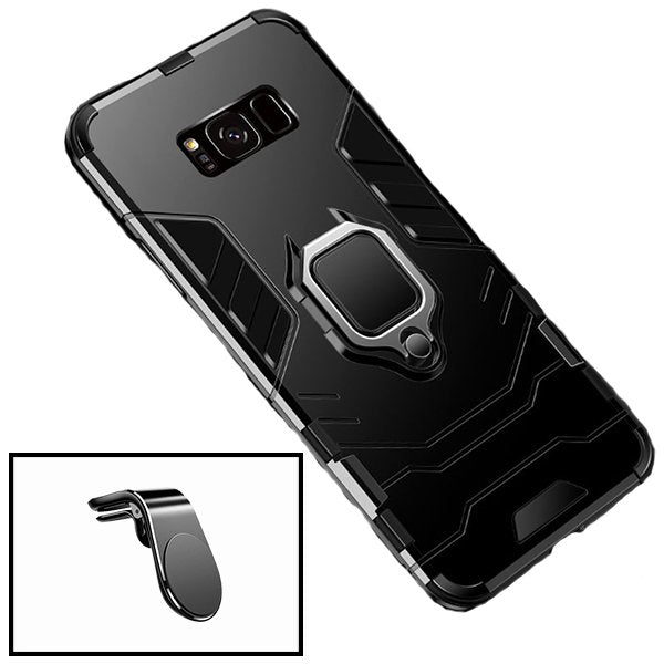Kit Suporte Magnético L Safe Driving Carro + Capa 3X1 Military Defender para Samsung Galaxy S20 Plus