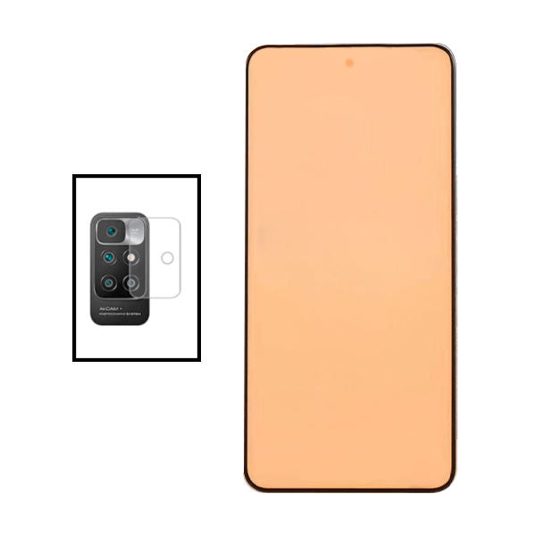Kit Película de Camara Traseira + Película CeramicGlass para Xiaomi Redmi 10 Prime 2022