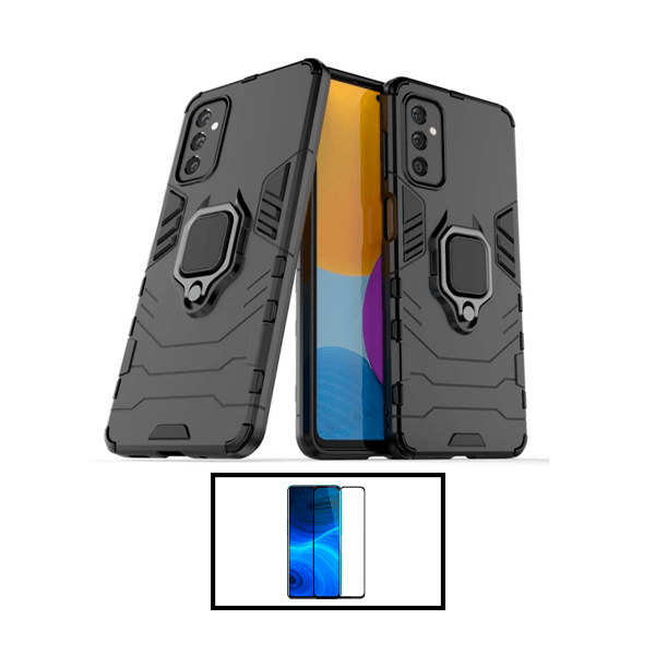 Kit Vidro Premium Full Cover + Capa 3X1 Military Defender para Samsung Galaxy A13