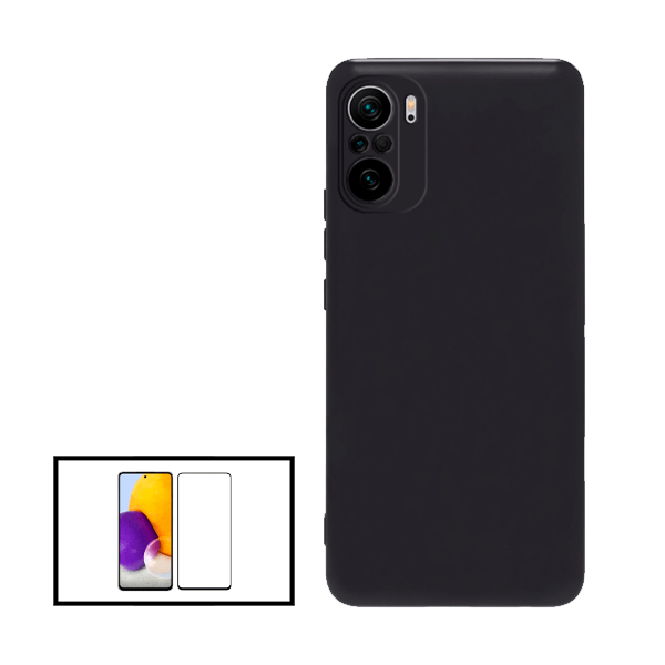 Kit Vidro Premium Full Cover + Capa Silicone Líquido para Xiaomi 11T